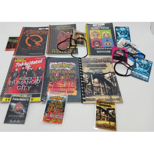 43 - Tour itineraries for:-  Dream Theater, Chaos in Motion World Tour, 2007/8, with laminated pass. : Dr... 