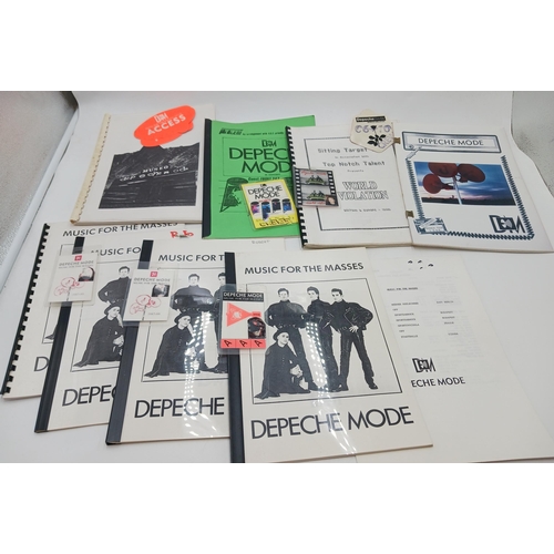 49 - A collection of 8 itineraries for Depeche Mode, 1987/88, Music For The Masses Tours, inc., 1987 Ital... 