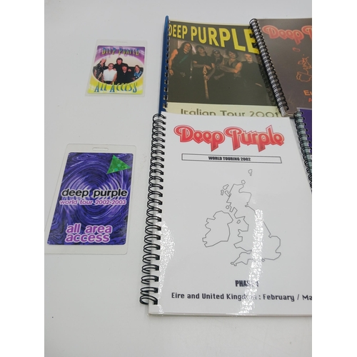 50 - 4 tour itineraries for Deep Purple. Includes Italian tour 2001, European tour 2001/2; 2002 World Tou... 