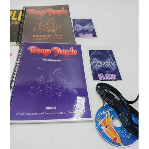 50 - 4 tour itineraries for Deep Purple. Includes Italian tour 2001, European tour 2001/2; 2002 World Tou... 