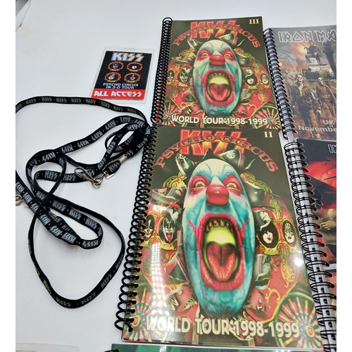 52 - Monster Rock lot of itineraries for Kiss and Iron Maiden consisting of :-  Kiss, Alive /Worldwide to... 