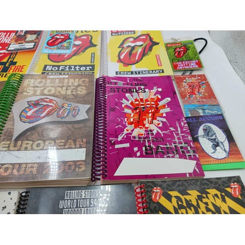 56 - Collection of itineraries for tours by the Rolling Stones, including :-  Voodoo Lounge, World Tour, ... 