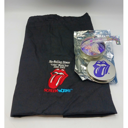 68 - Rolling Stones, 2002/2003 Licks Tour.  Laundry bag crew gift. Unused. size 60 x 90 cm approx.  
With... 