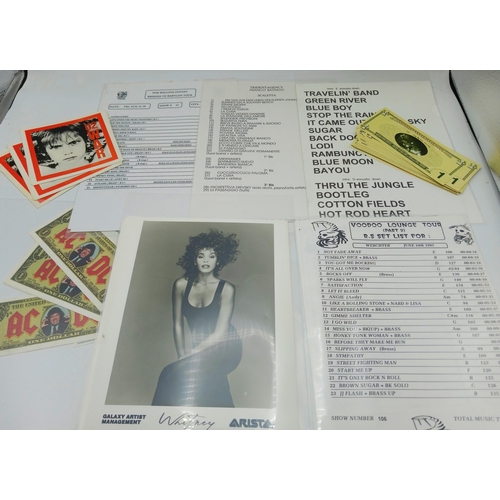 77 - Collection of concert set lists including:- 4 Rolling Stones, Voodoo Lounge tour concerts, 1995;  4 ... 