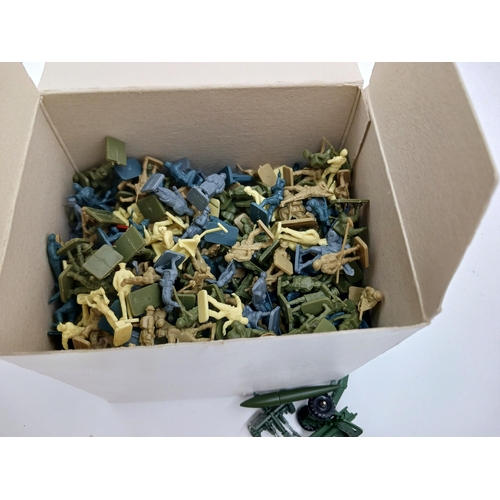 303 - Collection of vintage Corgi & Matchbox military vehicles to include armoured vehicles, trucks & boat... 