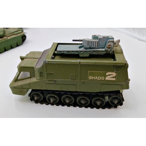 325 - Collection Of Vintage Dinky Military Toy Vehicles To Include Shado 2, Centurion Tank & Army Wagon (1... 