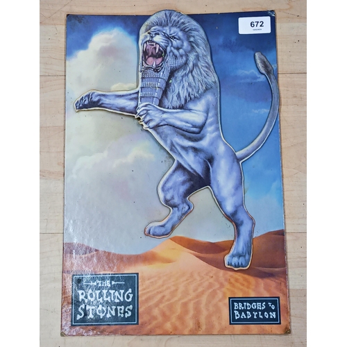 97 - The Rolling Stones Bridges To Babylon 3D Tour Advertising Display. 38cm x 26cm.