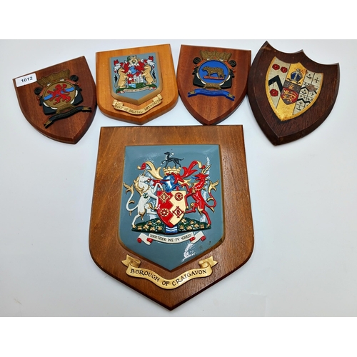 2353 - Quantity Of Mixed Shield Plaques To Include Military & Society Examples (5)