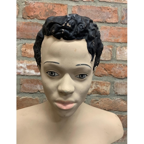 411 - Unusual mid 20th century female negro ex-shop mannequin, 91cm high