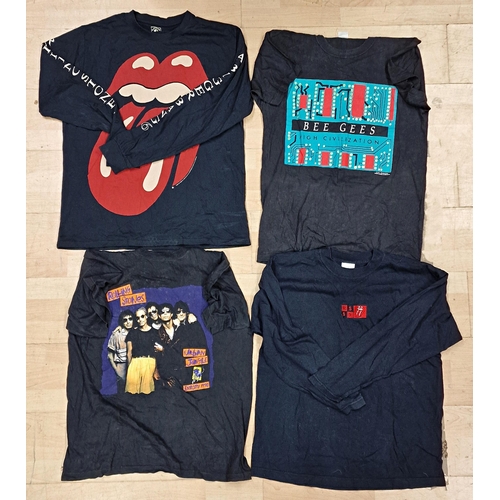 105 - Quantity Of Vintage The Rolling Stones Tour T Shirts & Additional Bee Gees Example. Large & XL Size ... 