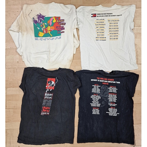 107 - Quantity Of Vintage The Rolling Stones Tour T Shirts To Include Urban Jungle Examples. Large & XL Si... 