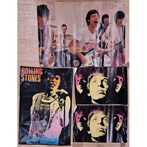 116 - Collection of six Rolling Stones posters of various sizes including 'You Can't Lick Em' tour, 'Voodo... 