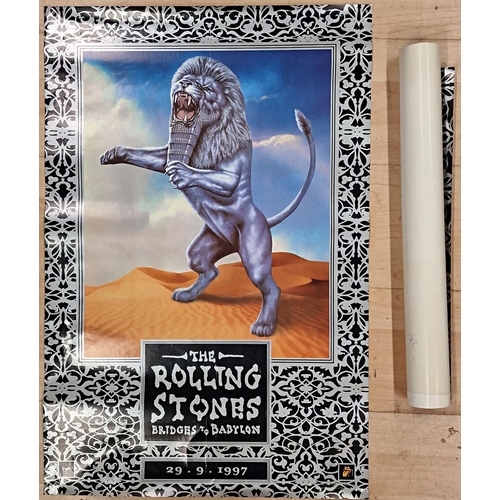 121 - Three Rolling Stones Bridges to Babylon promotional album posters, H 76cm x W 51cm (3)