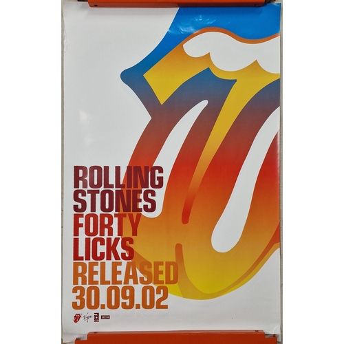 124 - Five Rolling Stones advertising posters to include 'No Security tour 99', 'Forty Licks' and 'Live Li... 