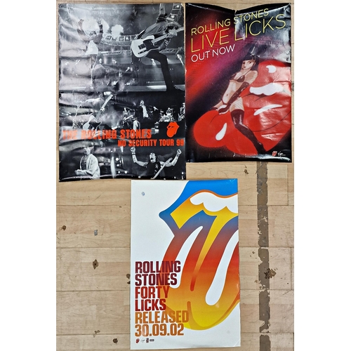 124 - Five Rolling Stones advertising posters to include 'No Security tour 99', 'Forty Licks' and 'Live Li... 