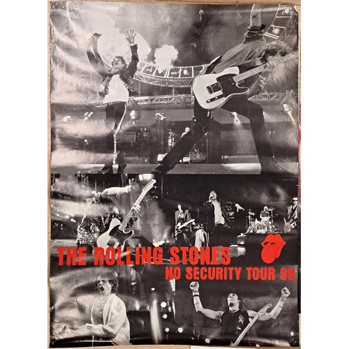 124 - Five Rolling Stones advertising posters to include 'No Security tour 99', 'Forty Licks' and 'Live Li... 