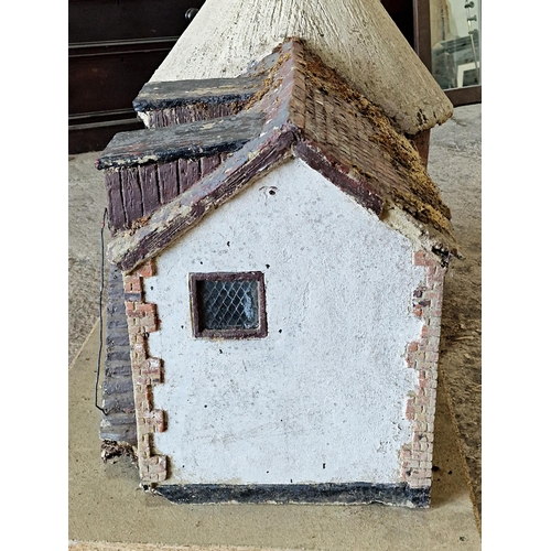 1016 - Large reconstituted stone Kent Oast House model, from a Sussex model village L 104cm x W 48cm x H 74... 