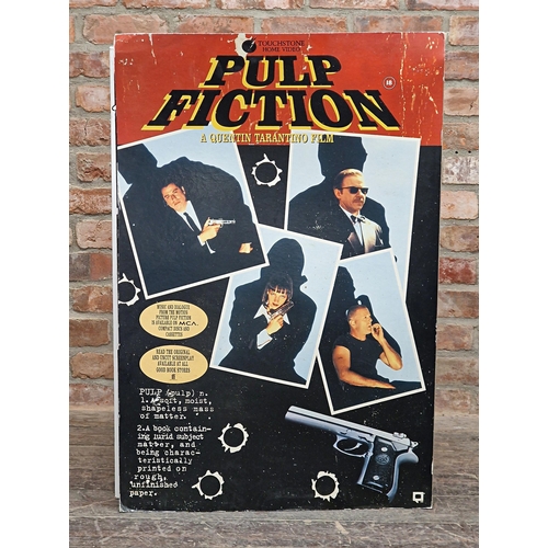 221 - Pulp Fiction - 1995, a rare oversized giant film advertising cardboard display model of the VHS vide... 