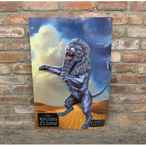 102 - Large The Rolling Stones Bridges To Babylon Card Tour Promotional Poster. 86cm x 58cm.