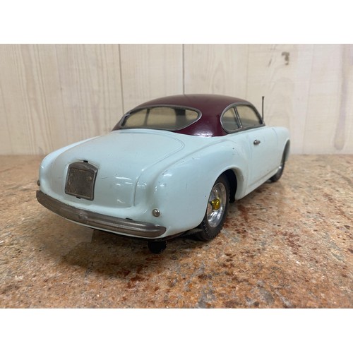 309 - Rare 'Ventura' Alfa Romeo 1900 tinplate clockwork wind up scale car, Beautiful original powder blue ... 