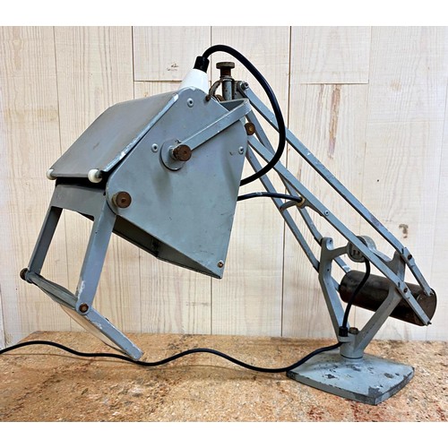 1092 - Hadrill and Horstmann Industrial Inspection Magnifying Lamp 'plus-light', with counterbalance weight... 