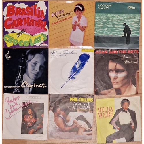 184 - Vinyl - Collection of 45 single records to include Phil Collins, The Weather Girls, Perry Como, Don ... 