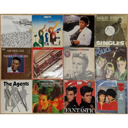 187 - Vinyl - Collection of records spanning various genres and eras to include Duran Duran, Abba, The Bea... 