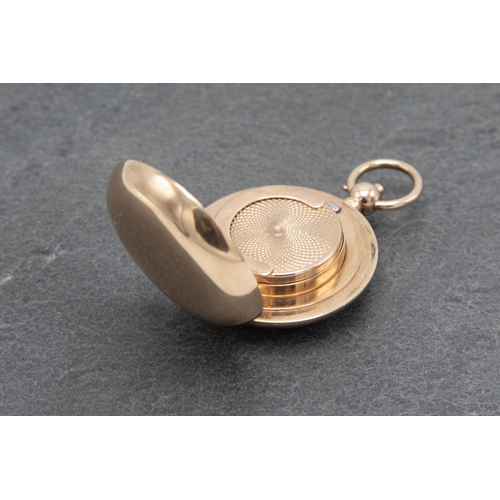 69 - 9ct sovereign case, 3.5cm diameter, 21.4g