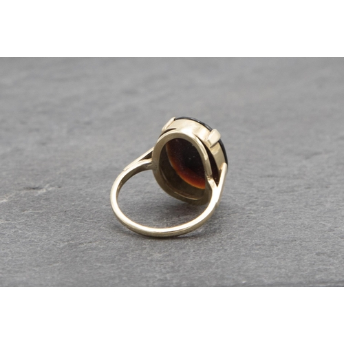 79 - 9ct garnet cocktail ring, size M, 4.7g