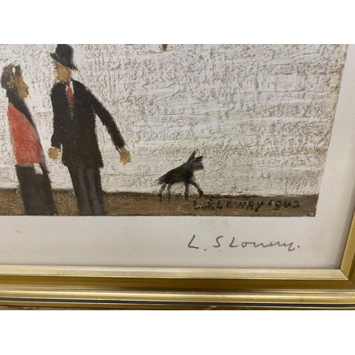 1578 - Laurence Stephen Lowry (1887-1976) - 'Crime Lake', signed, blind stamp seal, Adam Collection Ltd lab... 