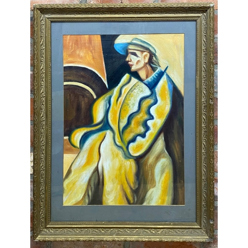 1563 - After Hugo SCHEIBER (1873-1950) - 'Der Mann', oil on canvas, 55 x 38cm, gilt frame