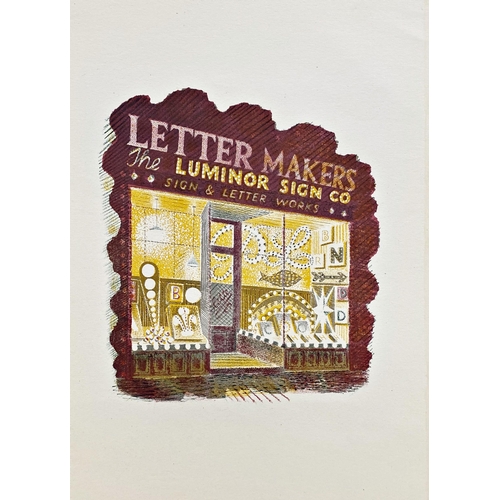 1571 - Eric Ravilious (1903-1942) - 'Letter Makers', colour lithograph from 'High St', 25 x 18cm