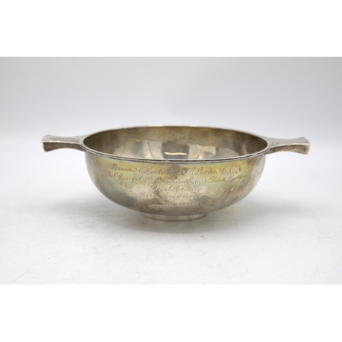 230 - Large Edwardian Scottish silver quaich, maker Brook & Son, Edinburgh 1904, 24cm wide, 10.5oz approx