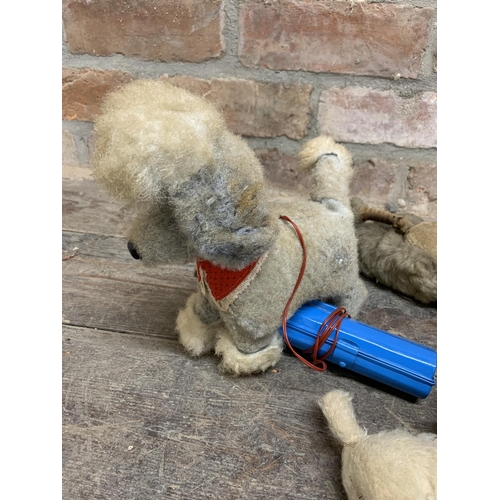 3637 - Quantity of vintage dog plush toys to include musical Japanese wind up poodle example (5)