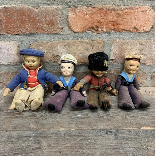 3653 - Quantity of vintage Norah Wellings sailor and soldier dolls, to include HMS Queen Elizabeth and HMS ... 