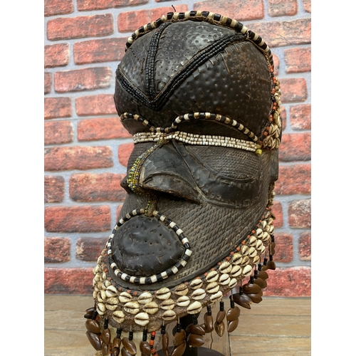 2097 - Mid 20th Century African Kuba Peoples Mask, mask was worn during important initiations and other cer... 