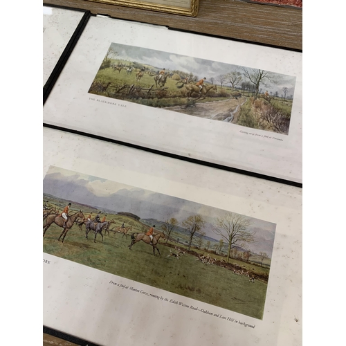 344 - Original black and white photograph of The Cotswold Hunt with an assortment of mixed hunting related... 