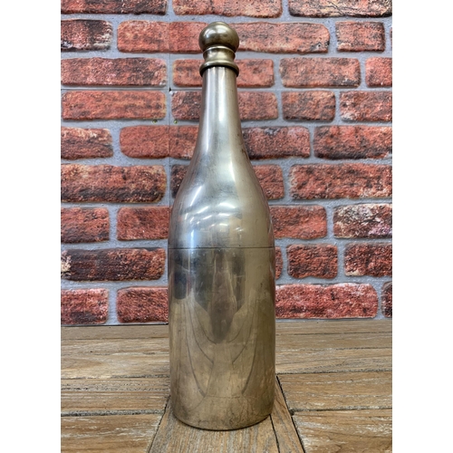 2223 - Early 20th century silver plated bottle holder, H 40cm