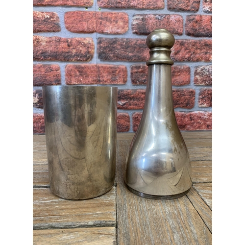 2223 - Early 20th century silver plated bottle holder, H 40cm