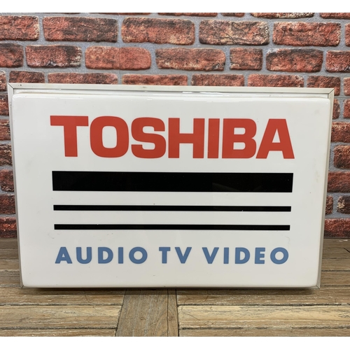 2481 - Advertising - Toshiba - Audio - TV - Video, light box, 49 x 74cm