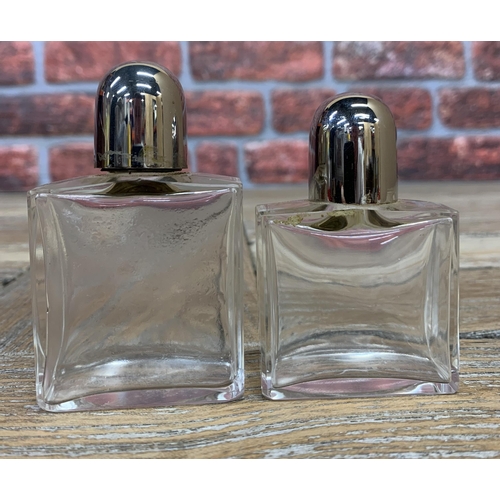 363 - Attractive leather cased twin scent bottle set