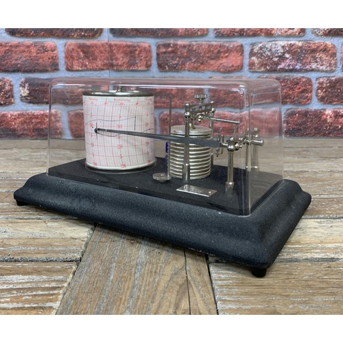 264 - Casella of London barograph with cast iron base and Perspex top