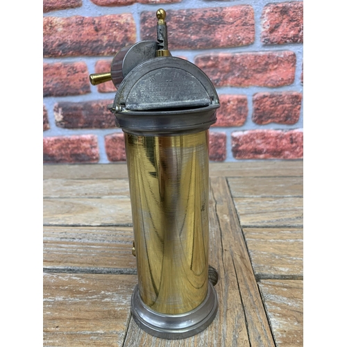 2241 - French early 19c Pewter and Brass Medical Aid Gynaecological Irrigator