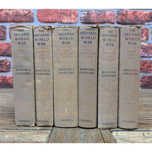 2531 - The Second World War Winston Churchill First Edition, Set of six Volumes by Cassel & Co