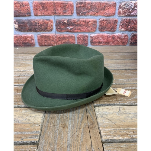 2297 - Bing Crosby (1903 - 1977) : A Cavanagh green trilby hat, size 7 3/8, owned and worn by the entertain... 