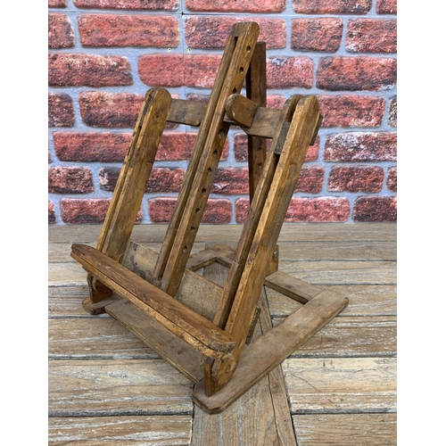 2180 - Provincial pine folding table top artist easel