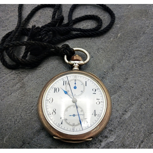 24 - Longines 900 silver Grand Prix Paris 1900 chronograph lever pocket watch, no. 1483655, 5.3cm case, e... 
