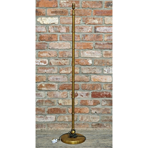 2355 - Contemporary brass Chukka standard lamp by Pooky lighting, H 136cm x W 24cm