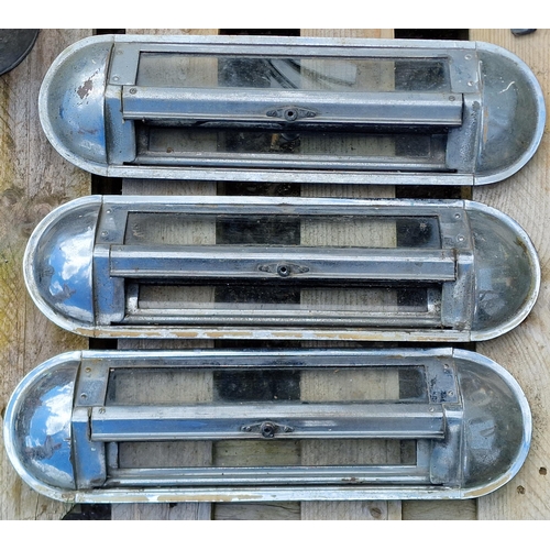 1170 - Three vintage Auster chrome and glass shutters (3)