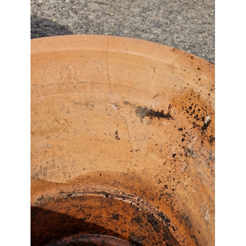 1218 - Set of four terracotta flower pots incised Yorkshire Flowerpots (4)